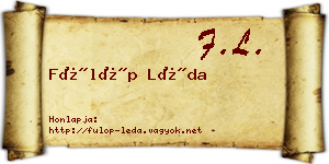 Fülöp Léda névjegykártya